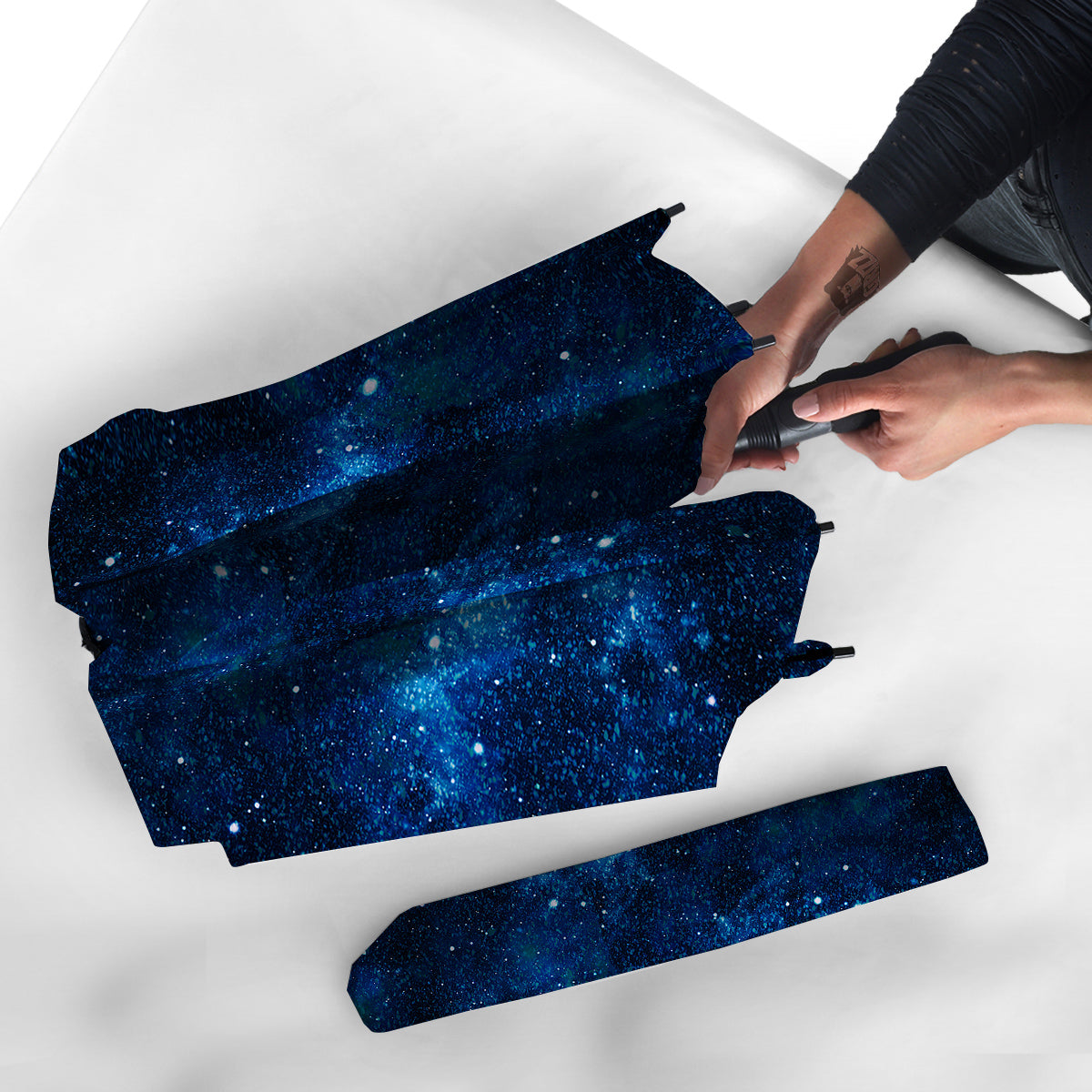 Galaxy Space Dark Blue Print Umbrella-grizzshop