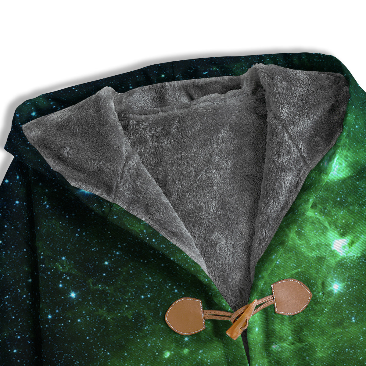 Galaxy Space Dark Green Print Men's Windbreaker Jacket-grizzshop