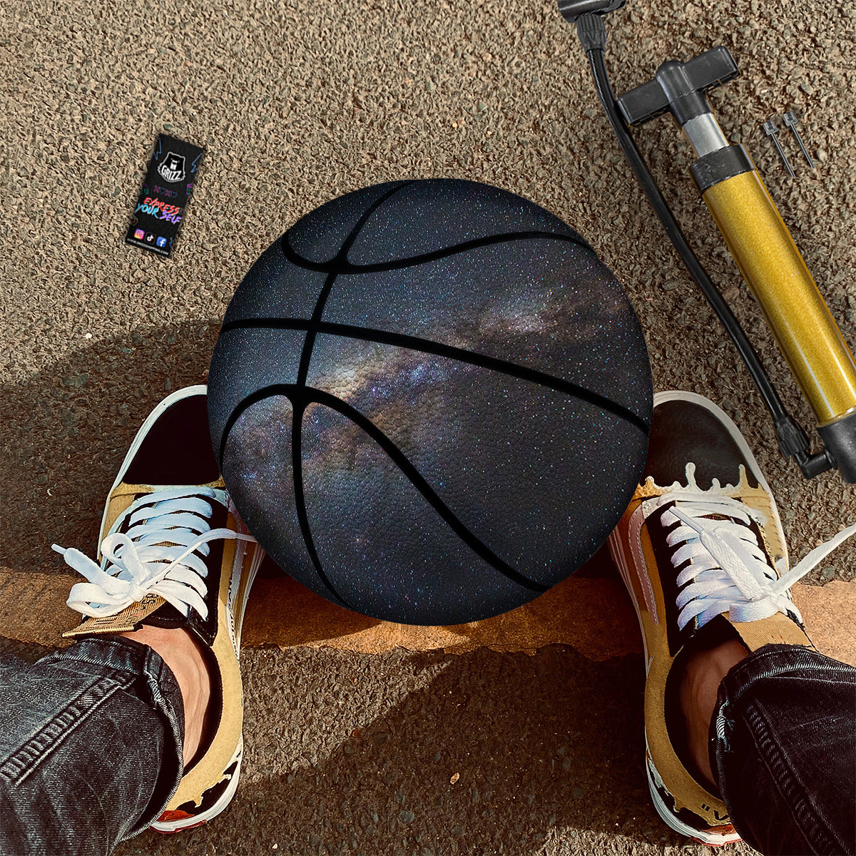 Halloween Orange Print Pattern Basketball