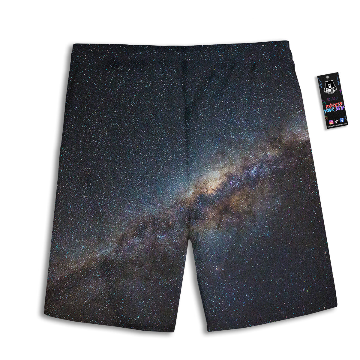 Halloween Orange Print Pattern Men's Athletic Shorts