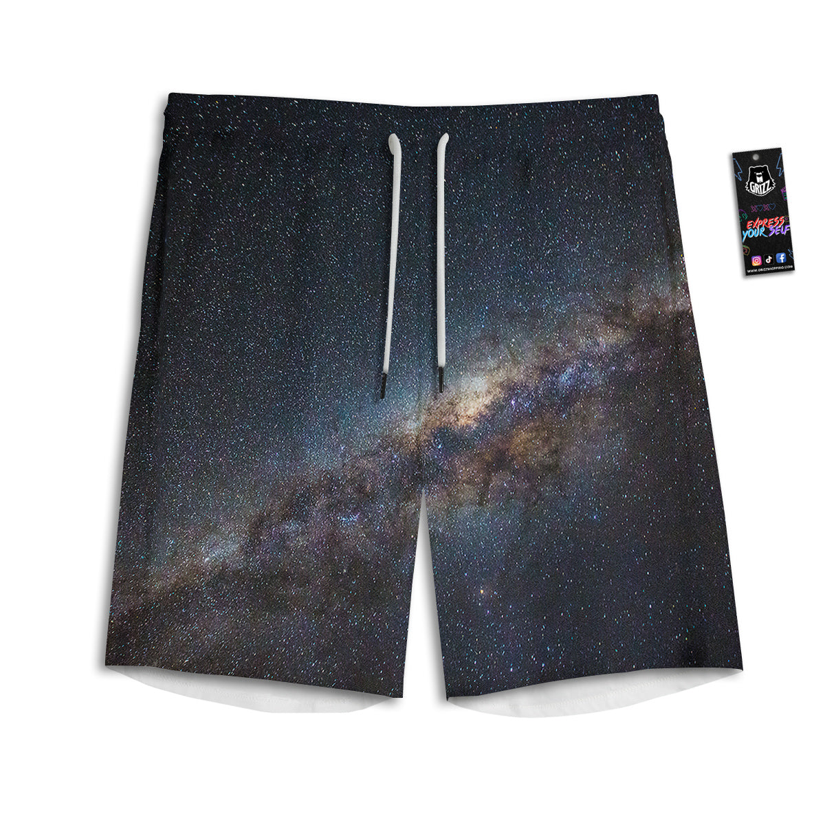 Halloween Orange Print Pattern Men's Athletic Shorts
