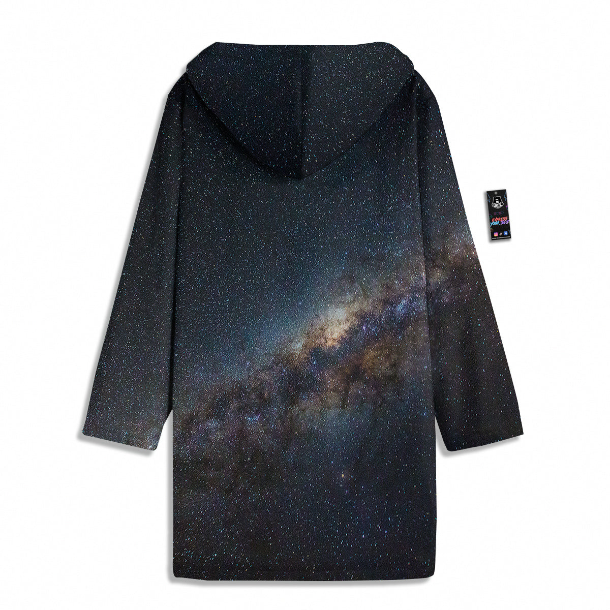 Galaxy Space Dark Milky Way Print Men's Windbreaker Jacket-grizzshop