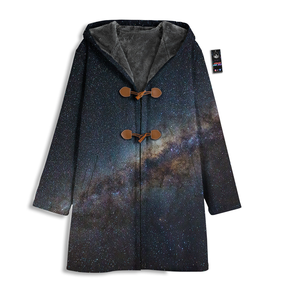 Galaxy Space Dark Milky Way Print Men's Windbreaker Jacket-grizzshop
