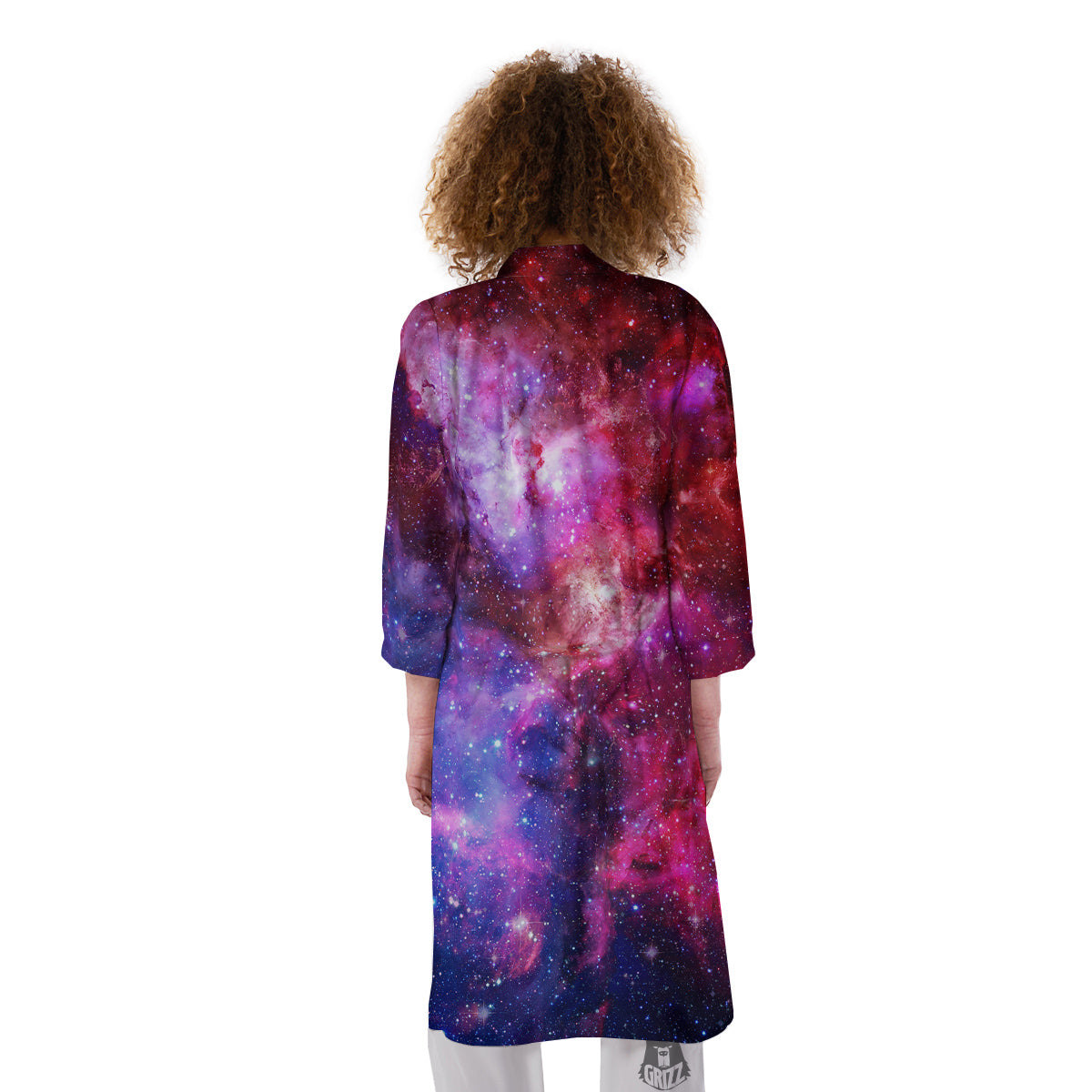 Galaxy Space Dark Purple Cosmos Print Kimono-grizzshop