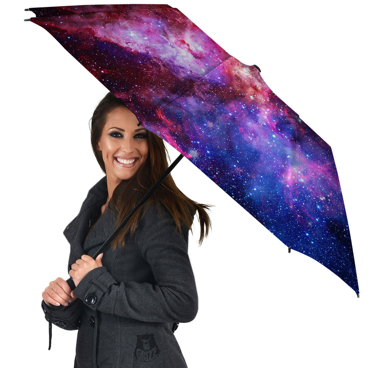 Galaxy Space Dark Purple Cosmos Print Umbrella-grizzshop