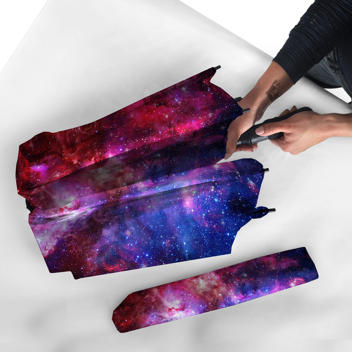 Galaxy Space Dark Purple Cosmos Print Umbrella-grizzshop