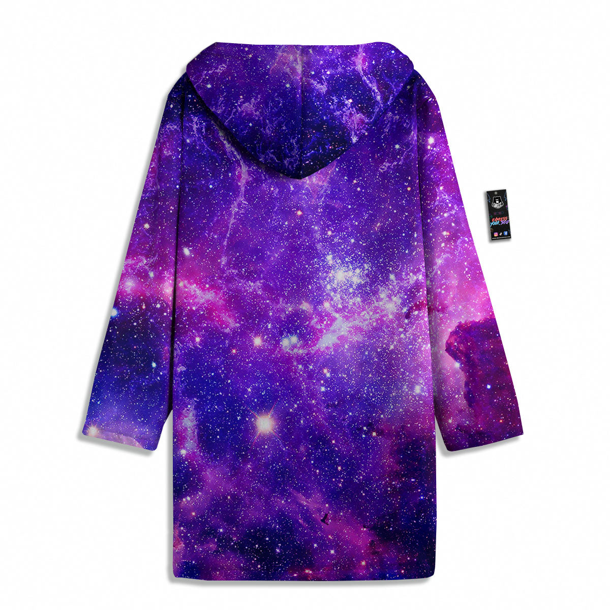 Galaxy Space Dark Purple Universe Print Men's Windbreaker Jacket-grizzshop
