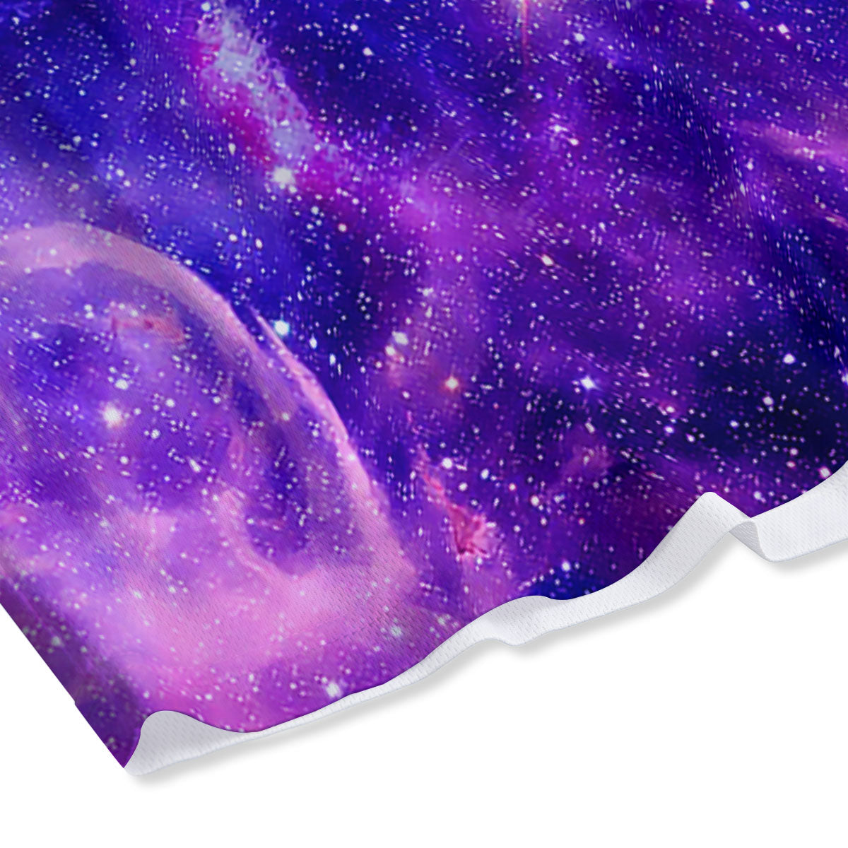 Galaxy Space Dark Purple Universe Print Mesh Shorts