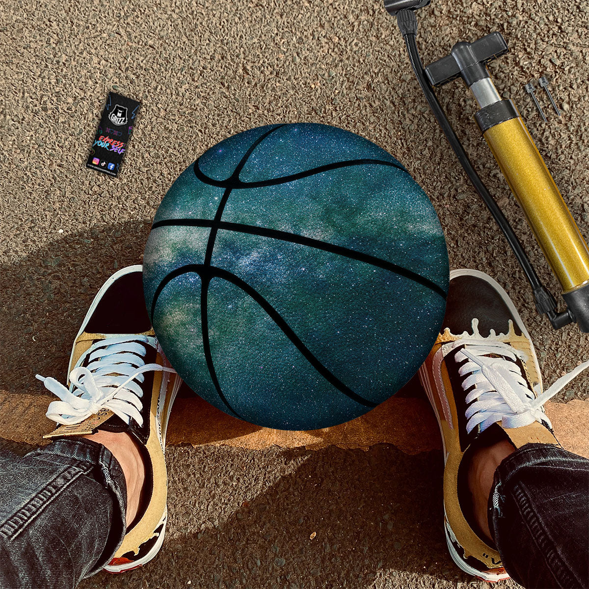 Hamburger Plaid Print Pattern Basketball