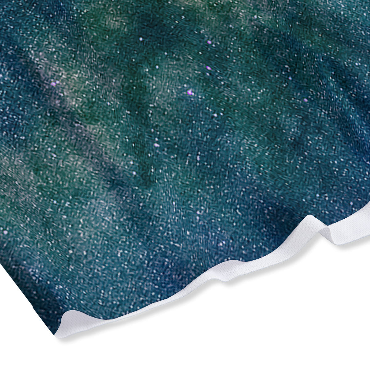 Galaxy Space Dark Teal Print Mesh Shorts