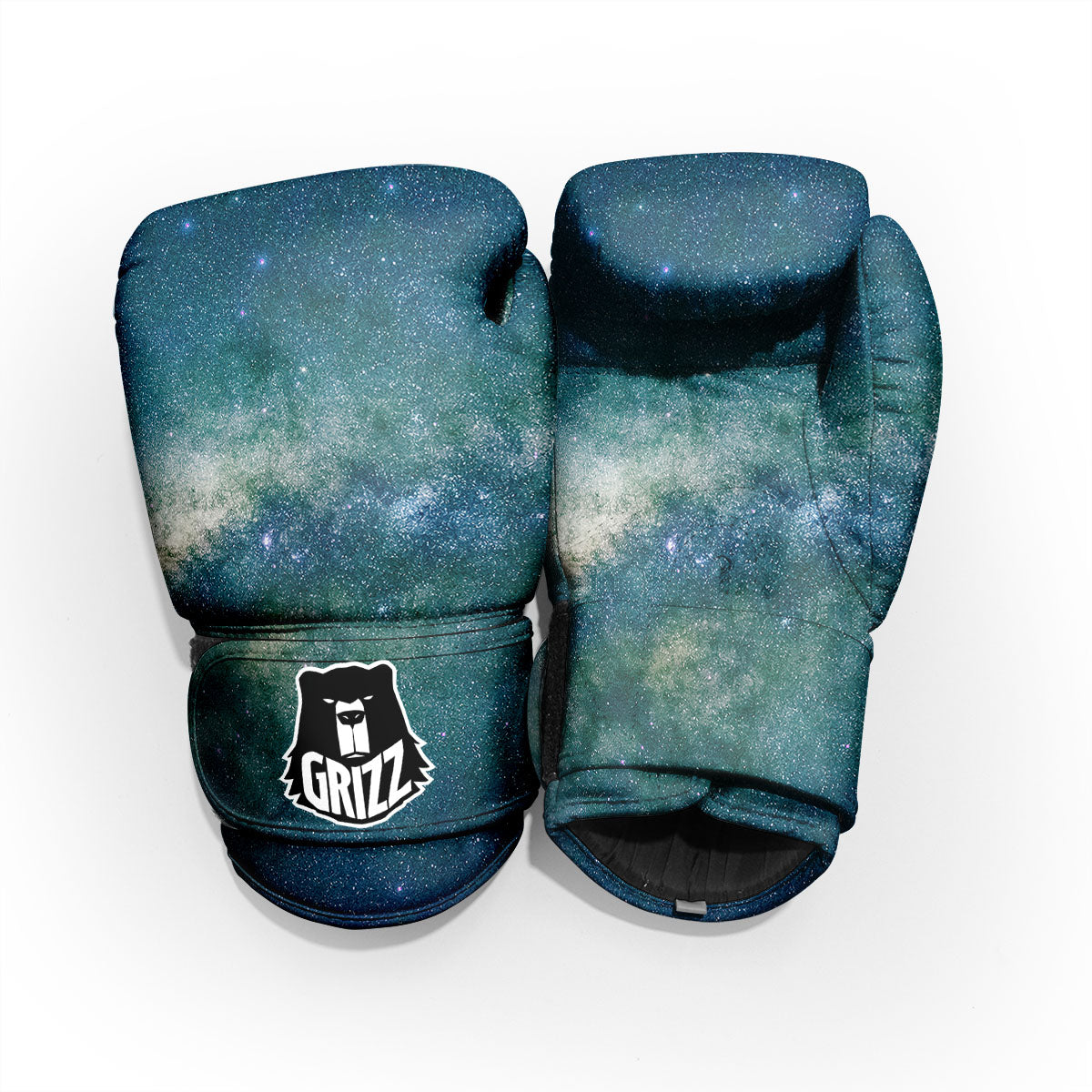 Galaxy Space Dark Teal Print Pro Boxing Glove
