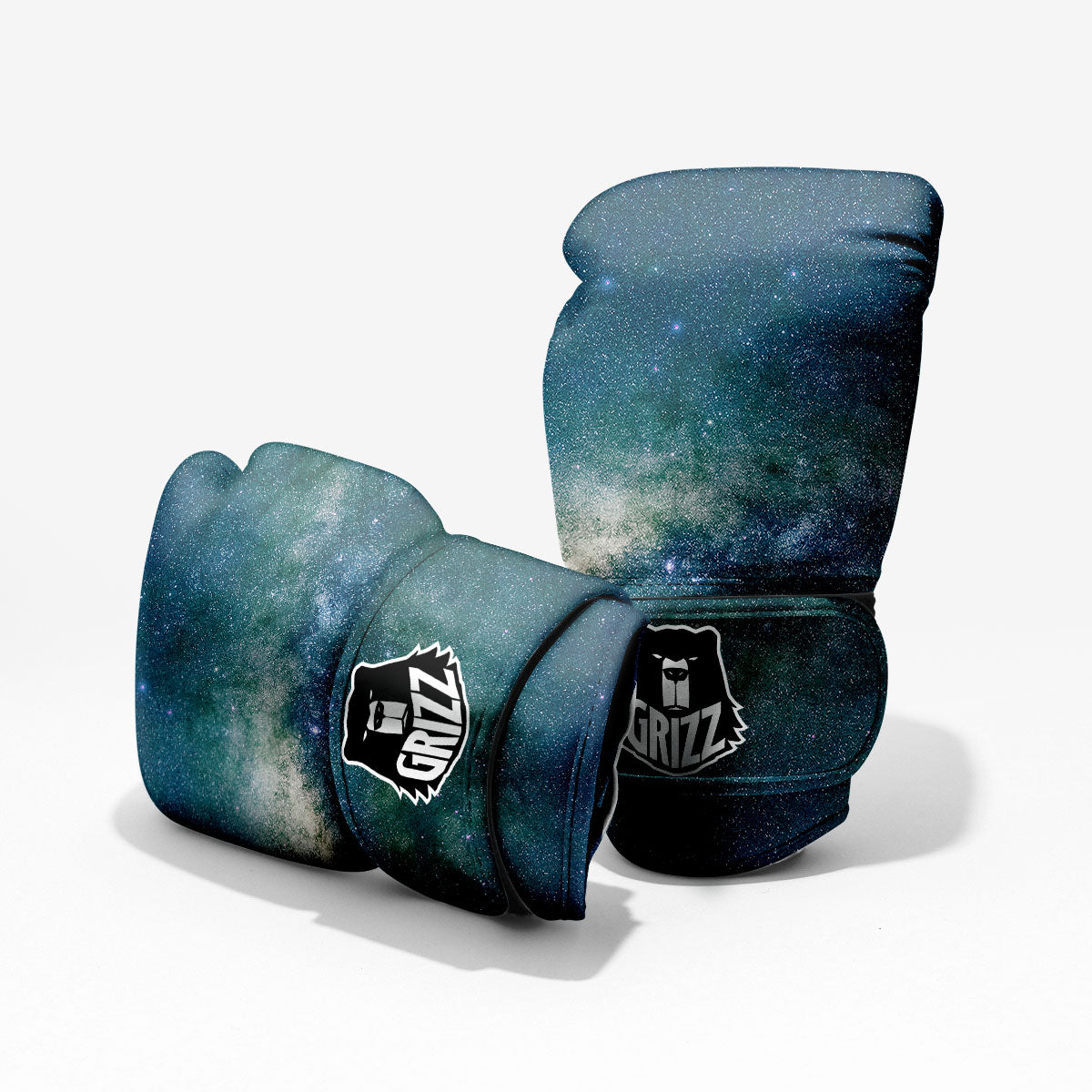Galaxy Space Dark Teal Print Pro Boxing Glove