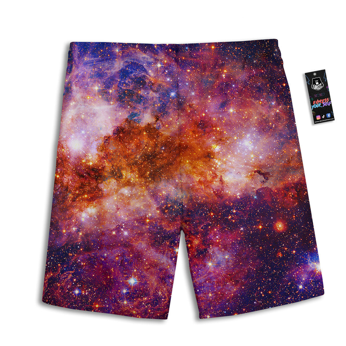 Hamburger Planet Print Pattern Men's Athletic Shorts