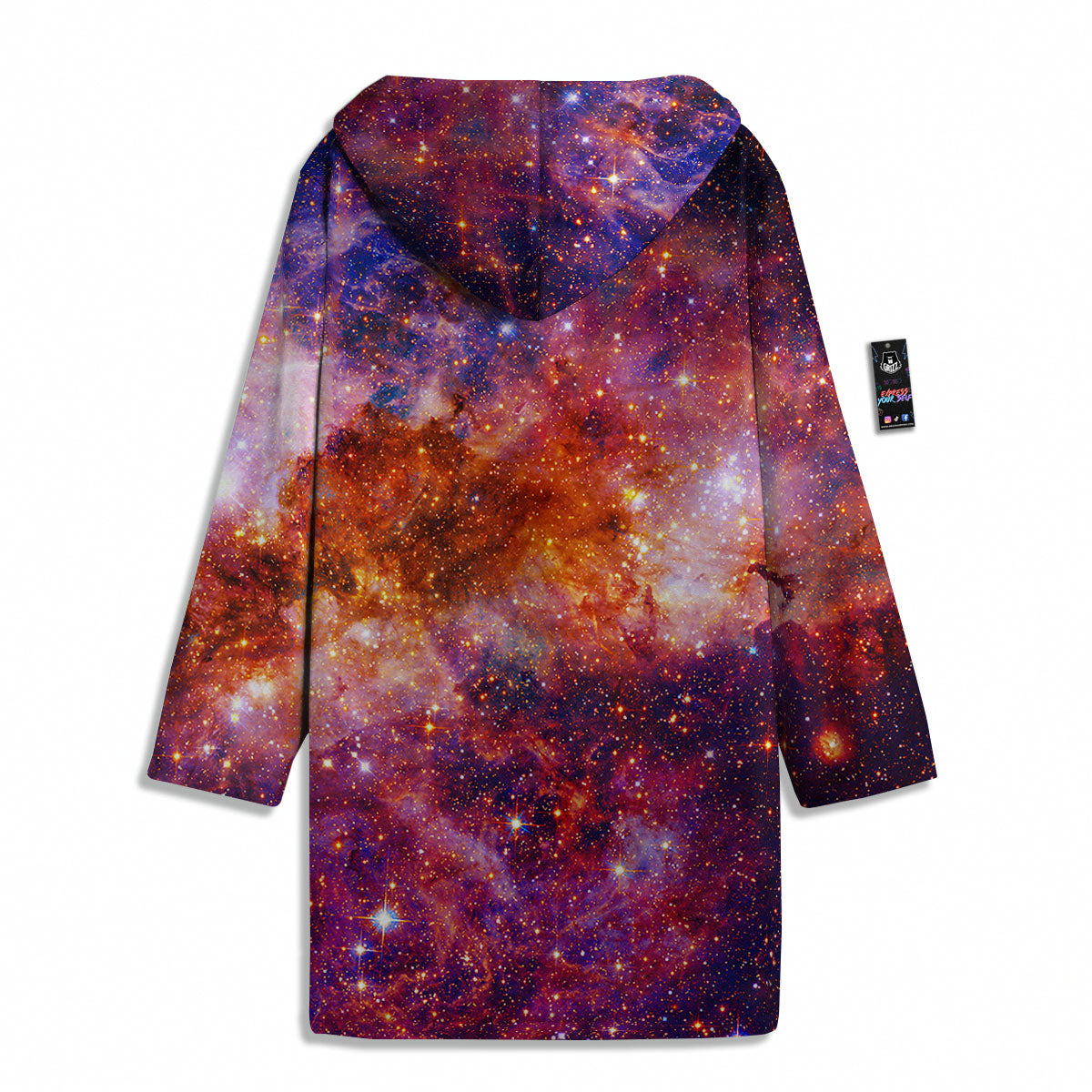 Galaxy Space Fiery Nebula Universe Print Men's Windbreaker Jacket-grizzshop