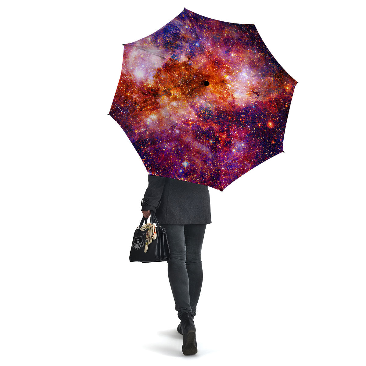 Galaxy Space Fiery Nebula Universe Print Umbrella-grizzshop