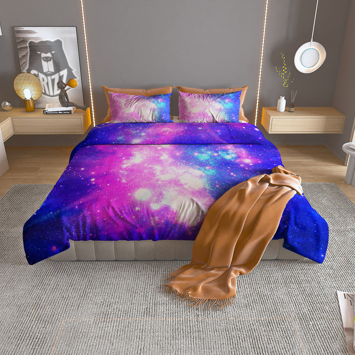 Fractal Trippy Print Duvet Cover Bedding Set