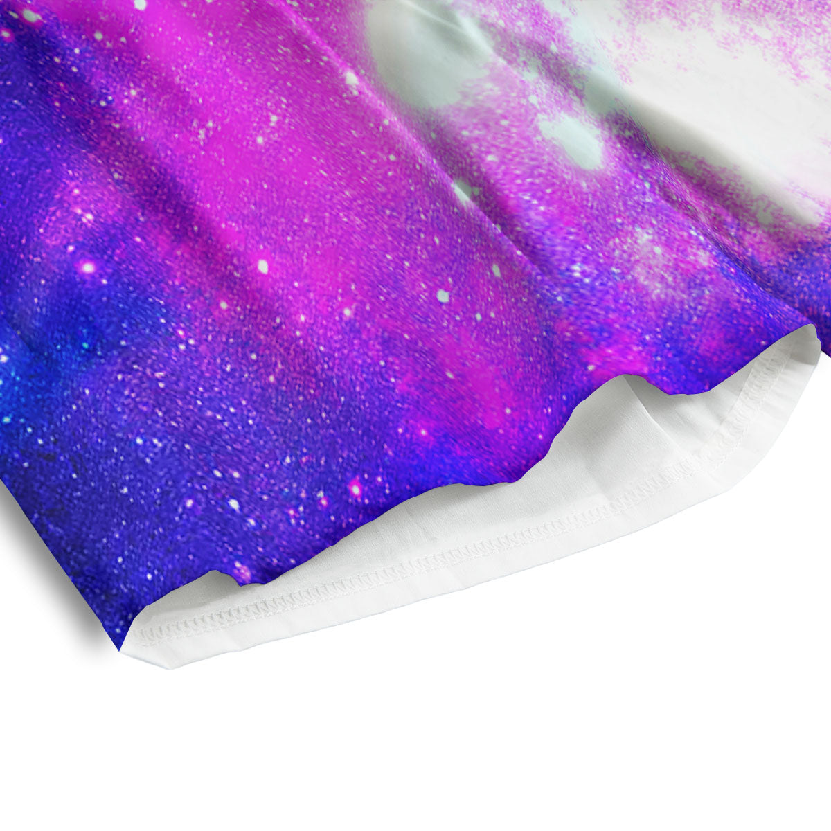 Galaxy Space Purple Bursting Print Men's Athletic Shorts