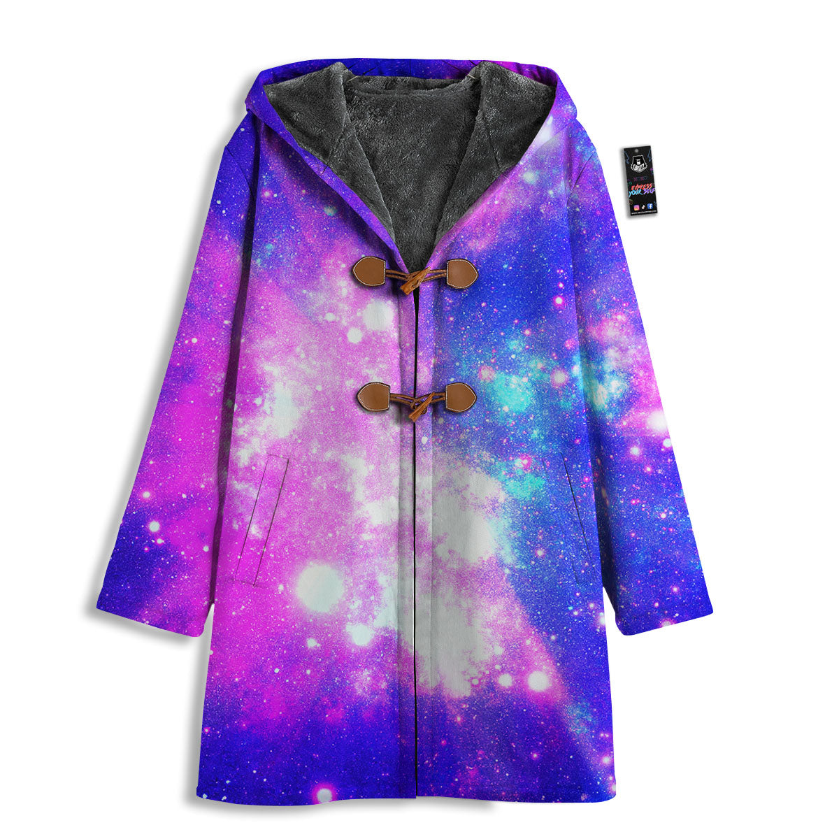 Galaxy Space Purple Bursting Print Men's Windbreaker Jacket-grizzshop