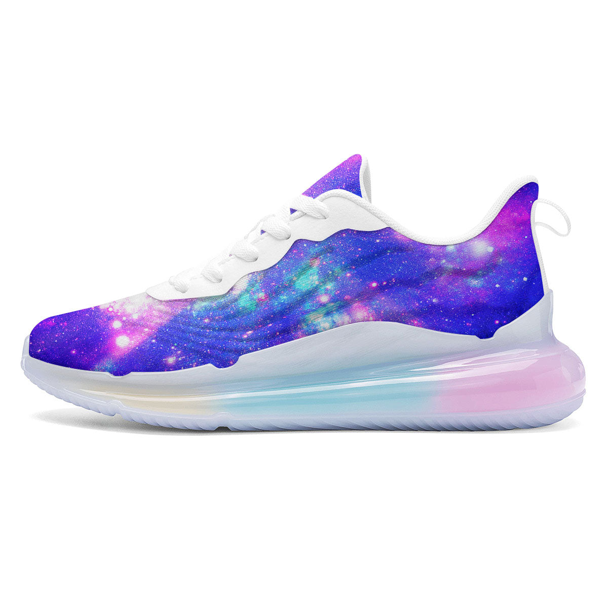 Galaxy Space Purple Bursting Print Running Sneakers-grizzshop