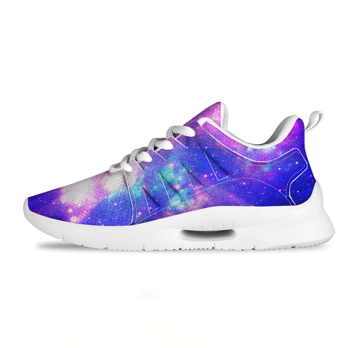 Galaxy Space Purple Bursting Print Tennis Shoes-grizzshop