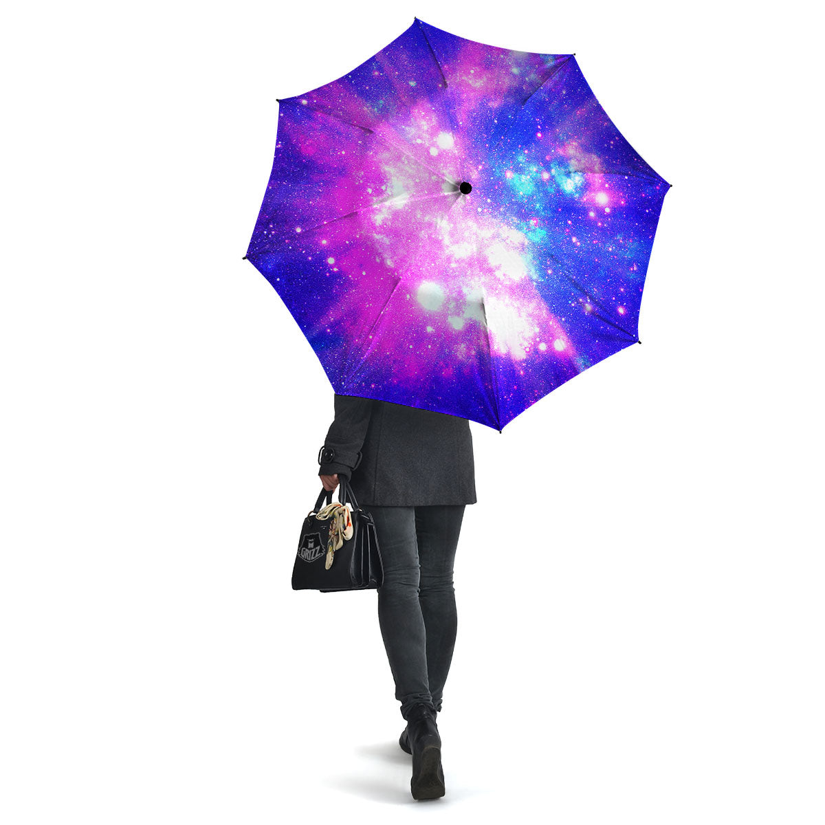 Galaxy Space Purple Bursting Print Umbrella-grizzshop