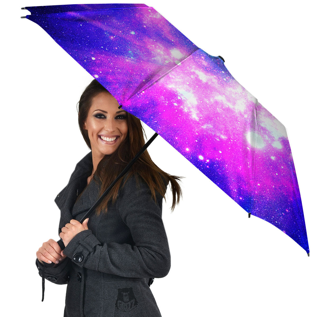 Galaxy Space Purple Bursting Print Umbrella-grizzshop