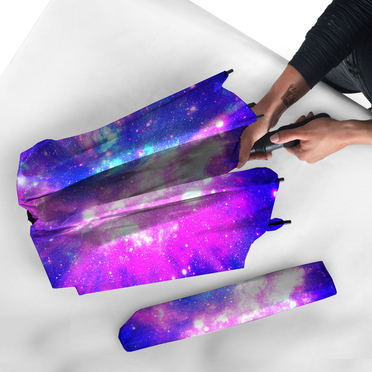 Galaxy Space Purple Bursting Print Umbrella-grizzshop