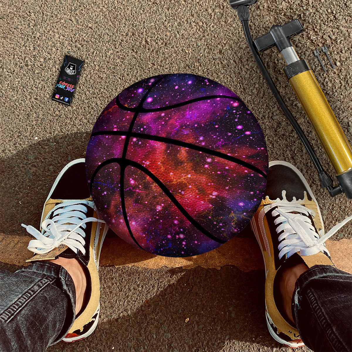 Frangipani Yellow Print Pattern Basketball