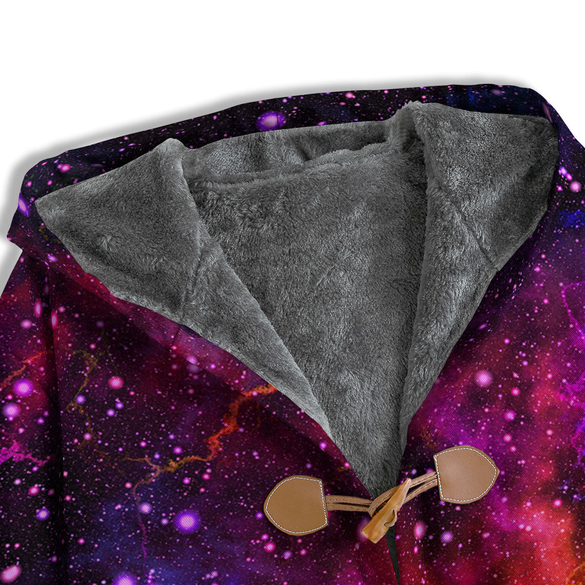 Galaxy Space Purple Dark Print Men's Windbreaker Jacket-grizzshop