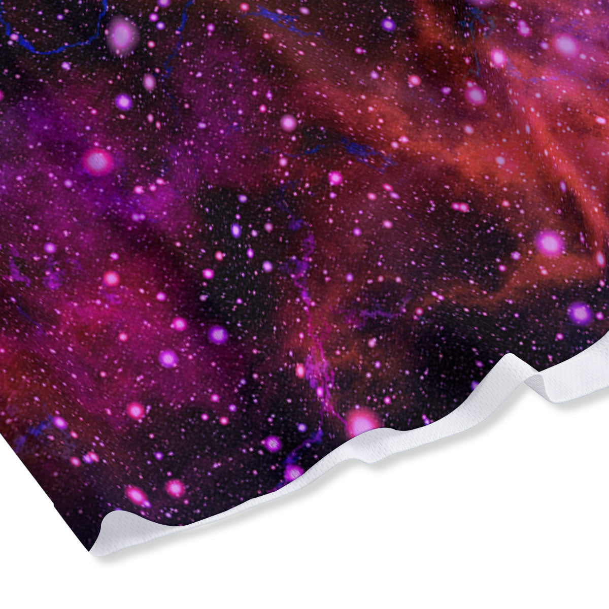 Galaxy Space Purple Dark Print Mesh Shorts