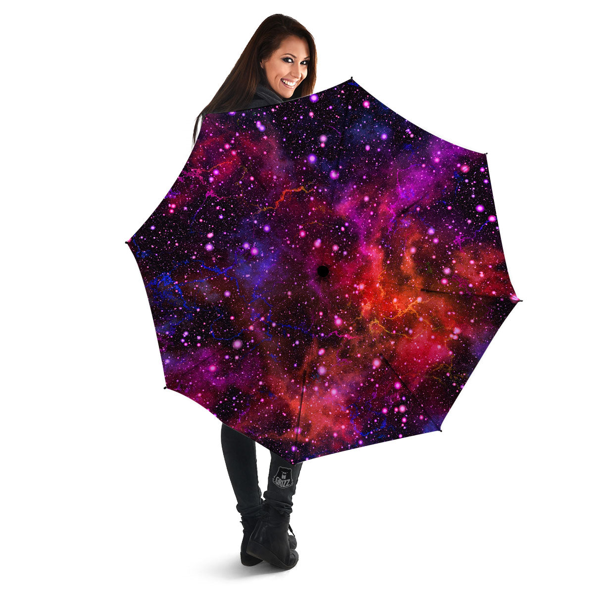 Galaxy Space Purple Dark Print Umbrella-grizzshop