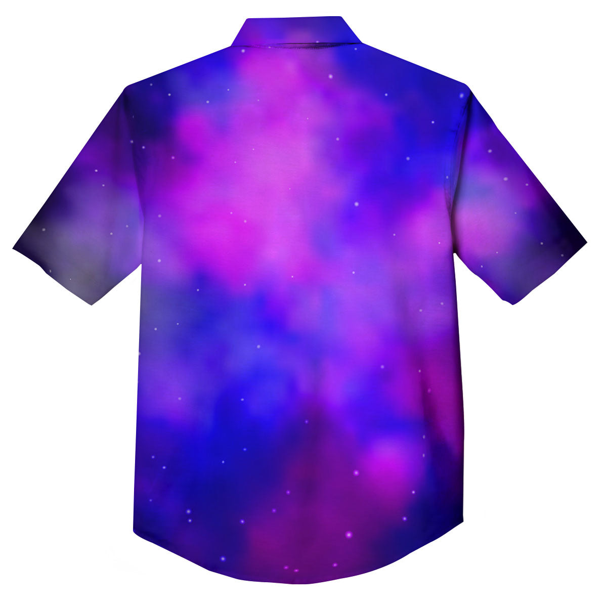 Galaxy Space Purple Nebula Cloud Print Button Up Shirt-grizzshop