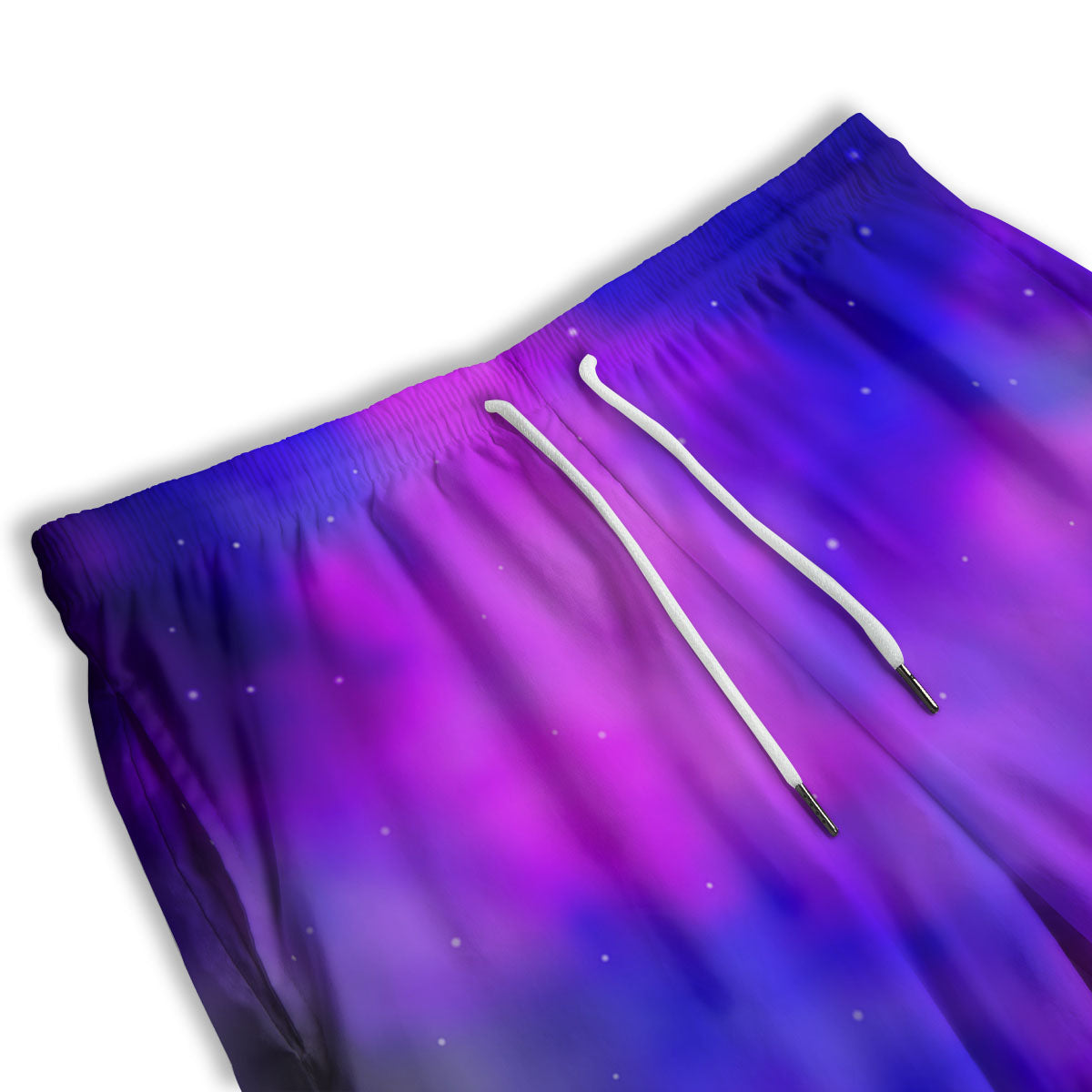 Galaxy Space Purple Nebula Cloud Print Men's Athletic Shorts