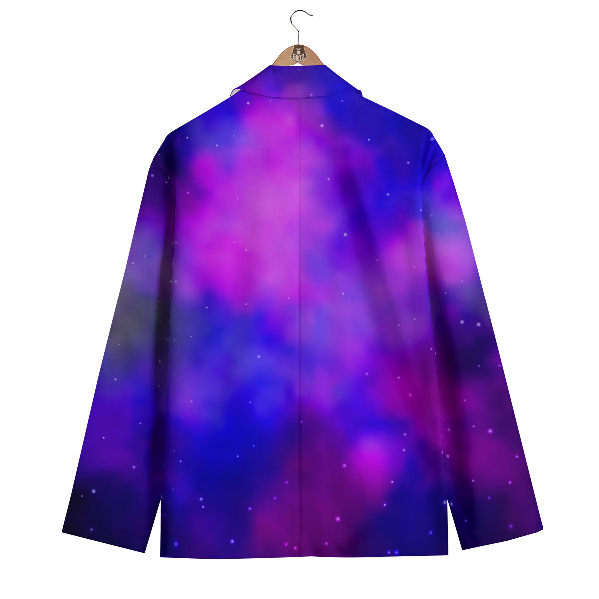 Galaxy Space Purple Nebula Cloud Print Men's Blazer-grizzshop