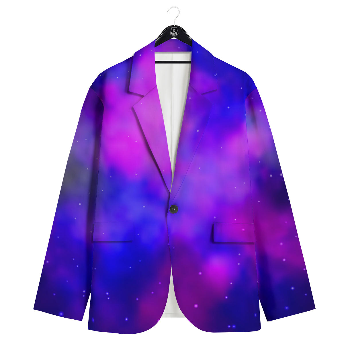 Galaxy Space Purple Nebula Cloud Print Men's Sport Coat-grizzshop