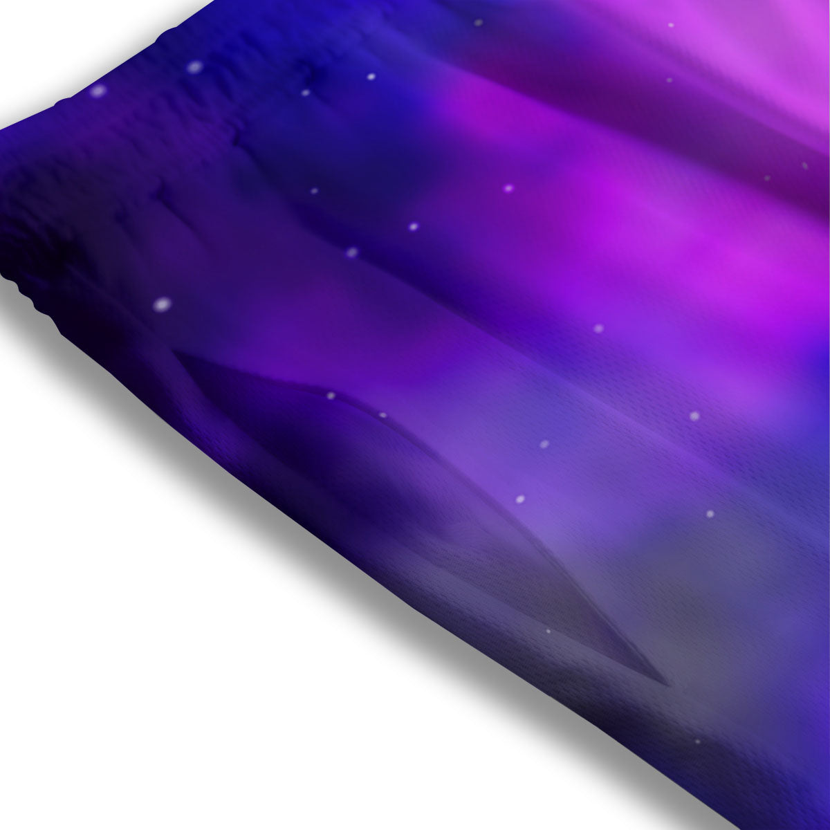 Galaxy Space Purple Nebula Cloud Print Mesh Shorts