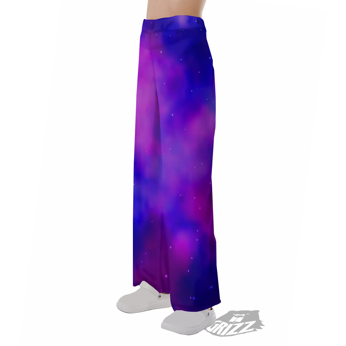 Galaxy Space Purple Nebula Cloud Print Pajama Pants-grizzshop
