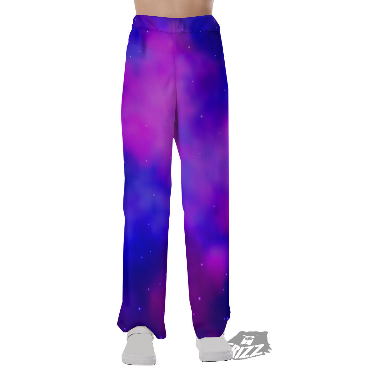 Galaxy Space Purple Nebula Cloud Print Pajama Pants-grizzshop