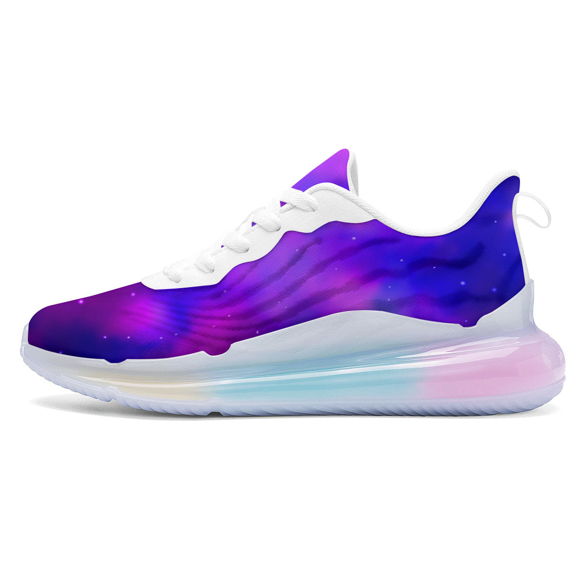 Galaxy Space Purple Nebula Cloud Print Running Sneakers-grizzshop
