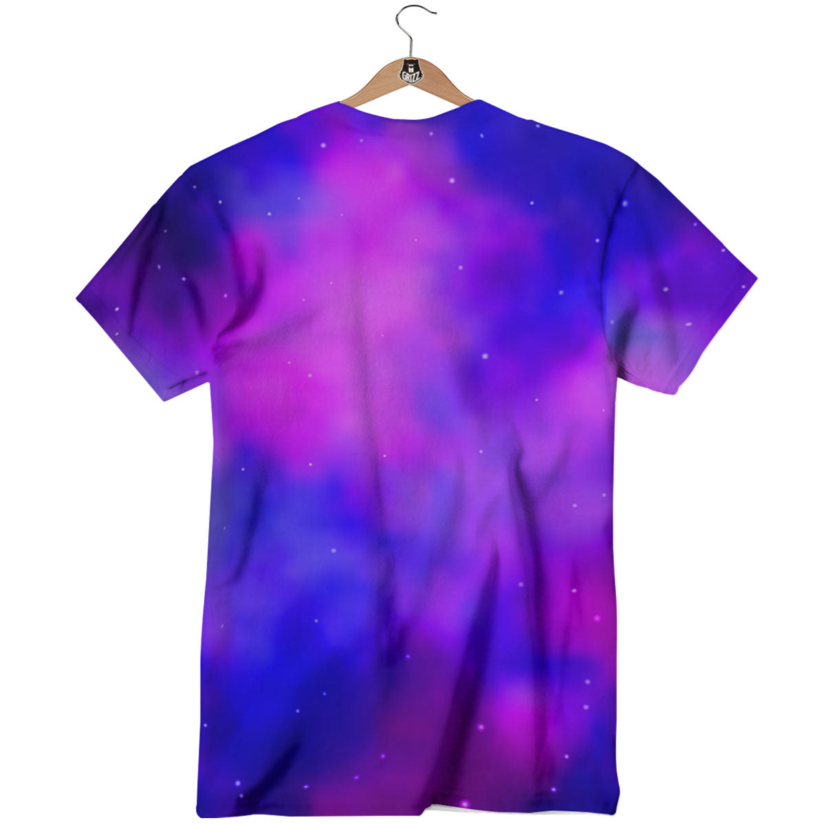 Galaxy Space Purple Nebula Cloud Print T-Shirt-grizzshop