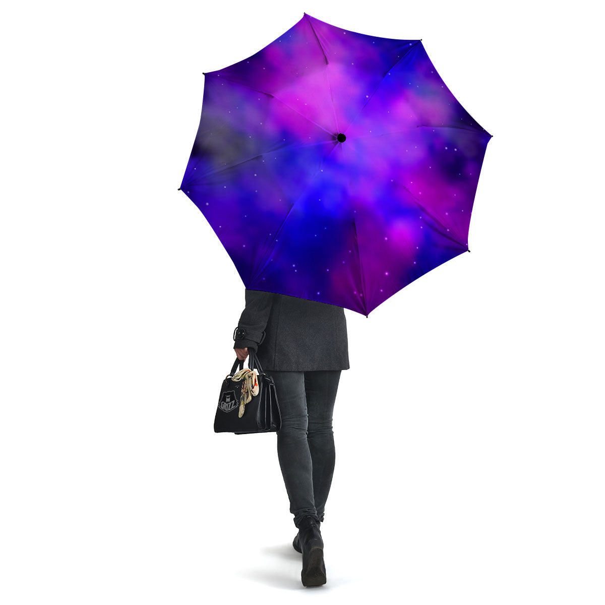 Galaxy Space Purple Nebula Cloud Print Umbrella-grizzshop