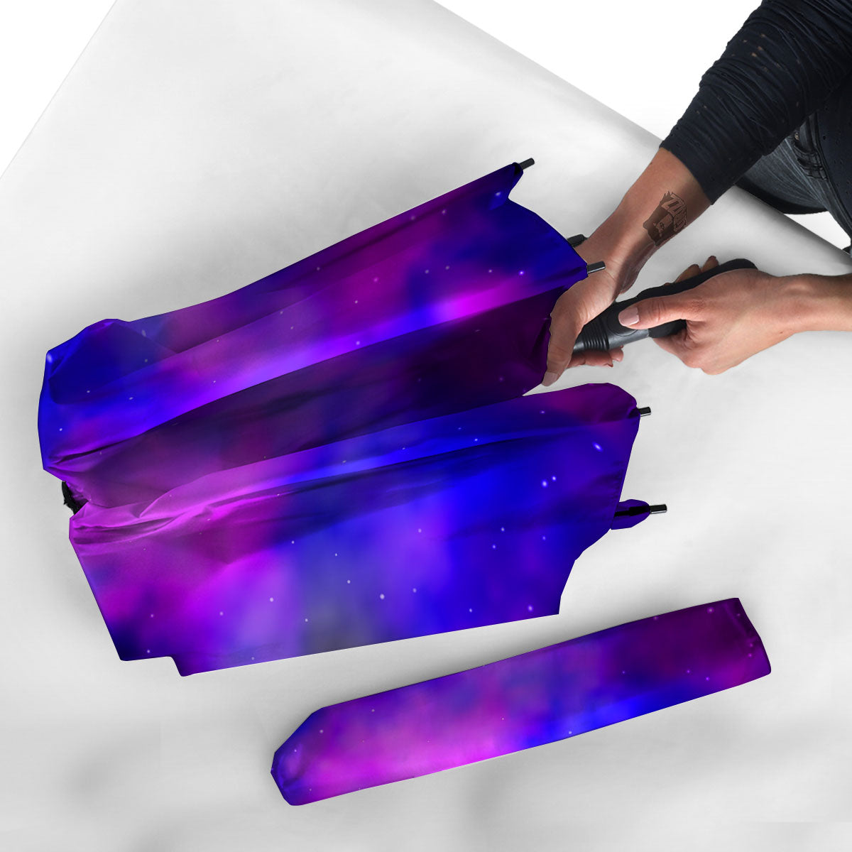 Galaxy Space Purple Nebula Cloud Print Umbrella-grizzshop