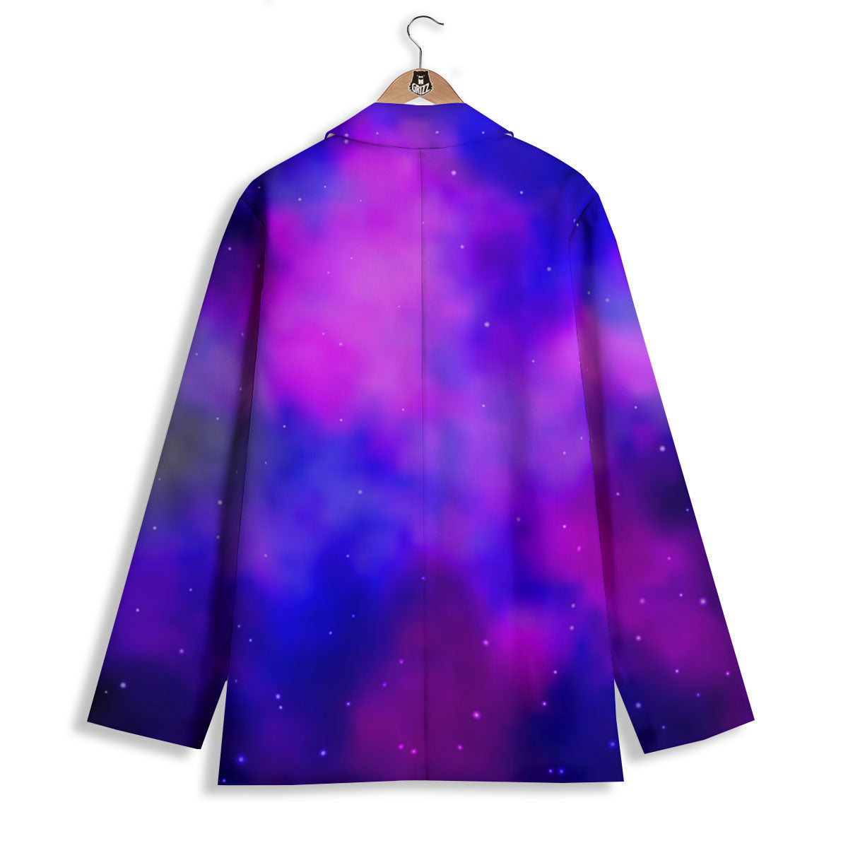 Galaxy Space Purple Nebula Cloud Print Women's Blazer-grizzshop