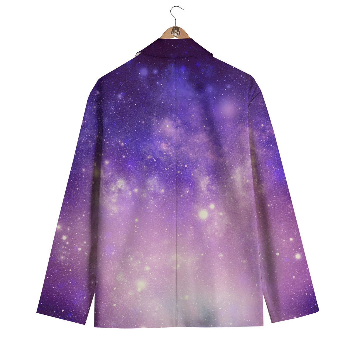 Galaxy Space Purple Stardust Cloud Print Men's Blazer-grizzshop