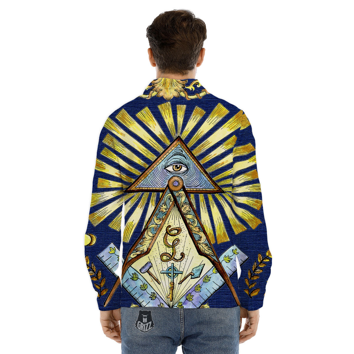 Galaxy Space Purple Stardust Cloud Print Men's Dress Shirts-grizzshop