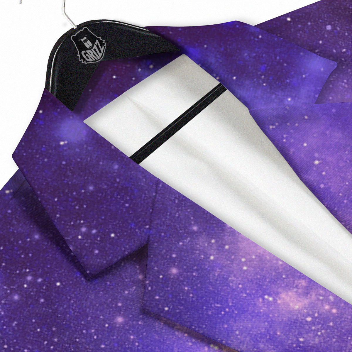 Galaxy Space Purple Stardust Cloud Print Men's Sport Coat-grizzshop