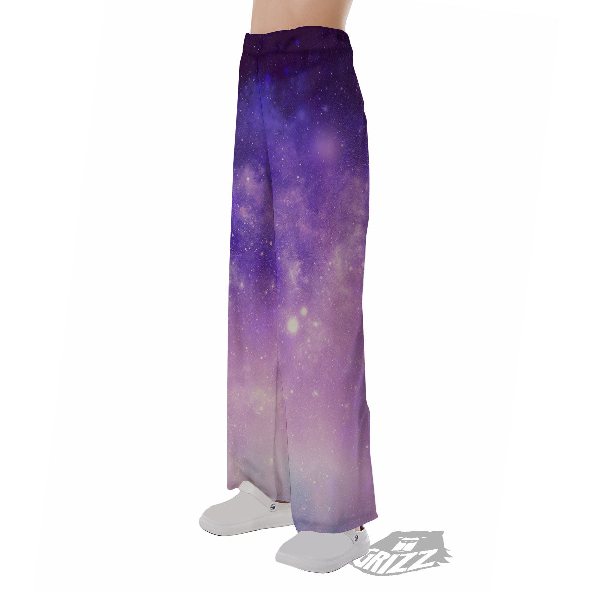 Galaxy Space Purple Stardust Cloud Print Pajama Pants-grizzshop