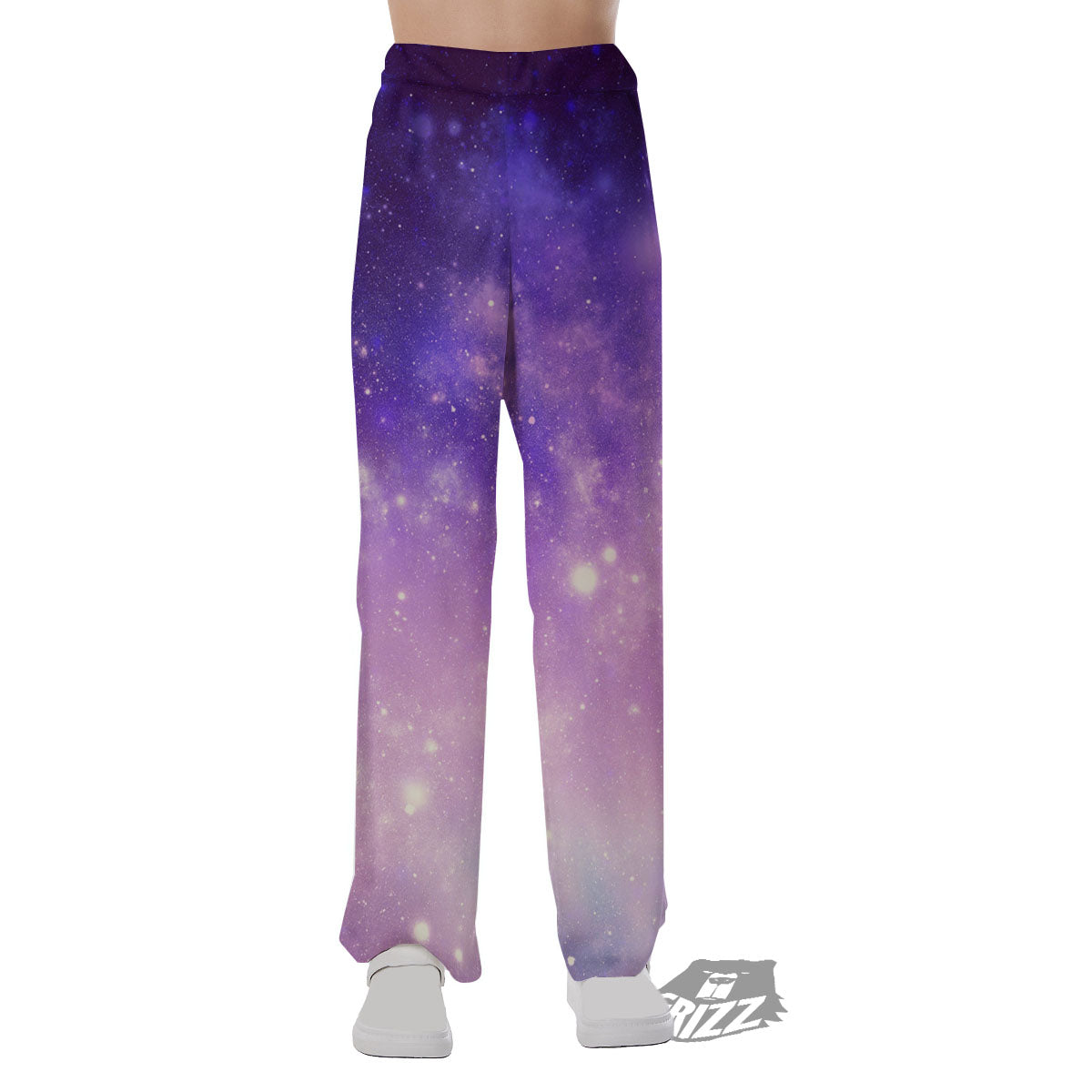 Galaxy Space Purple Stardust Cloud Print Pajama Pants-grizzshop