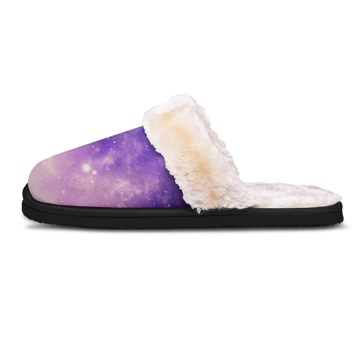 Galaxy Space Purple Stardust Cloud Print Slippers-grizzshop