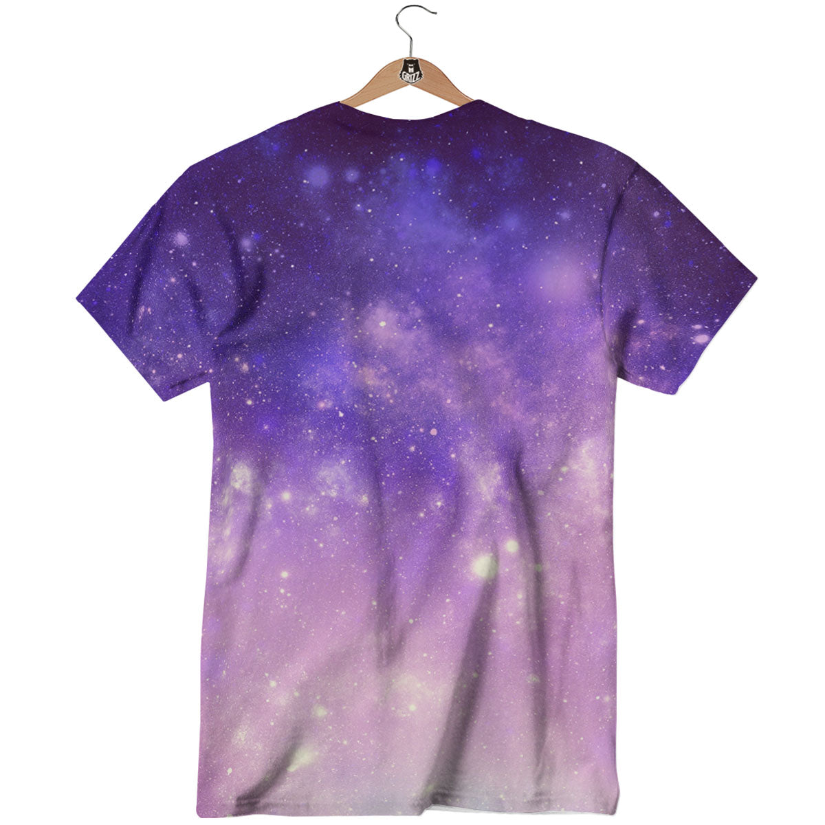 Galaxy Space Purple Stardust Cloud Print T-Shirt-grizzshop